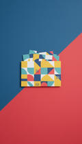 Mod Yellow Geometrics Postcard Set